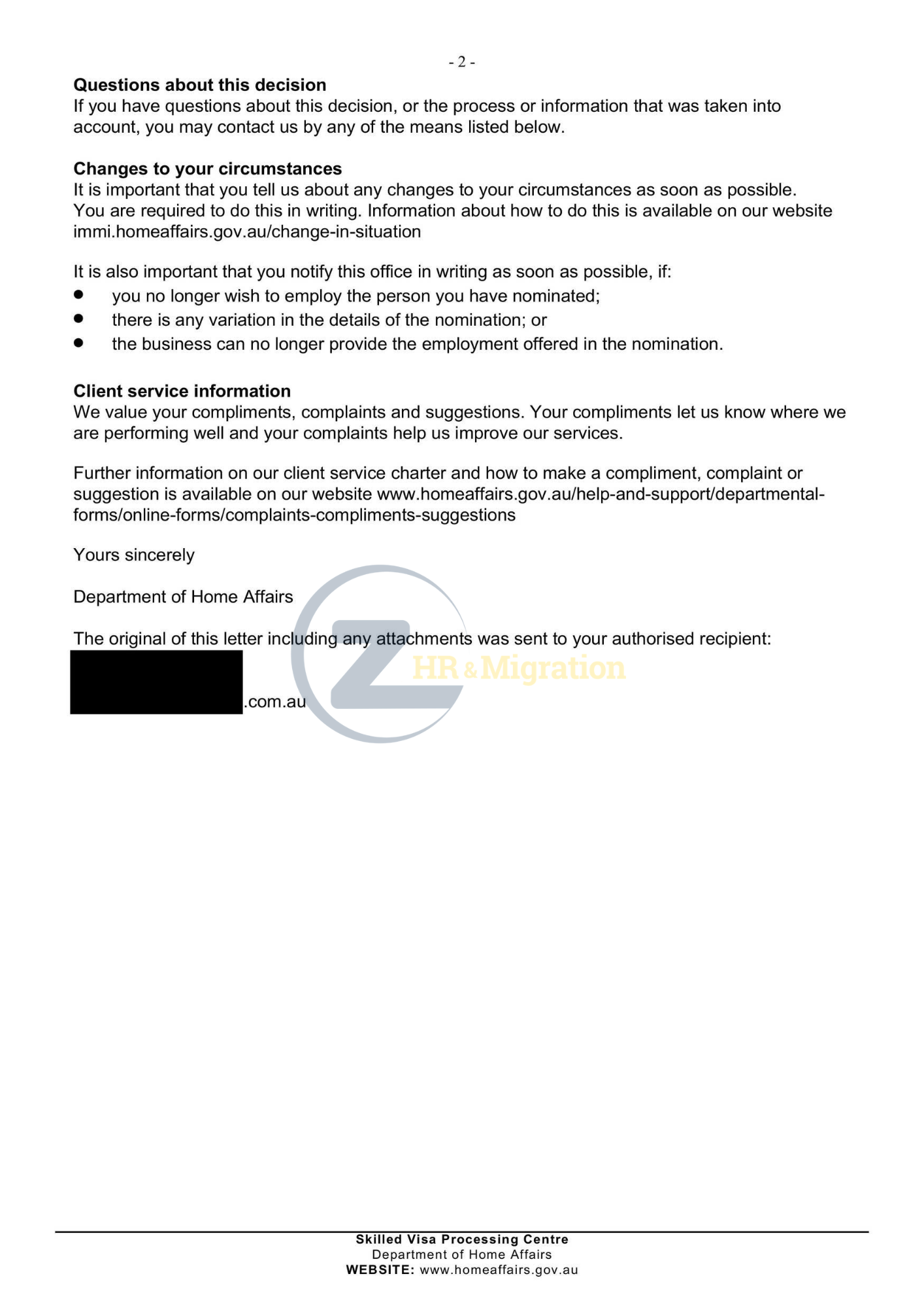 Nomination Approved for a Contract Administrator Position 3